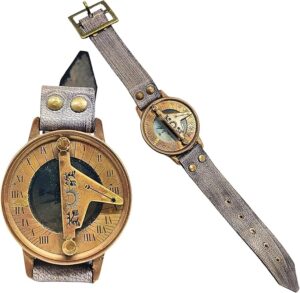 Vintage Antique Steampunk Wrist Brass Compass & Sundial Watch Type Sundial Compass 1.5 inches